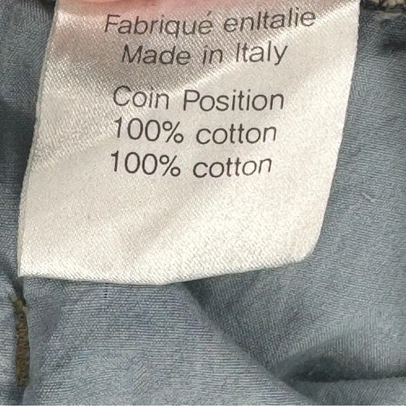 Pierre Balmain panelled distressed jeans motto biker Made in Italy size 27 - Picture 16 of 16